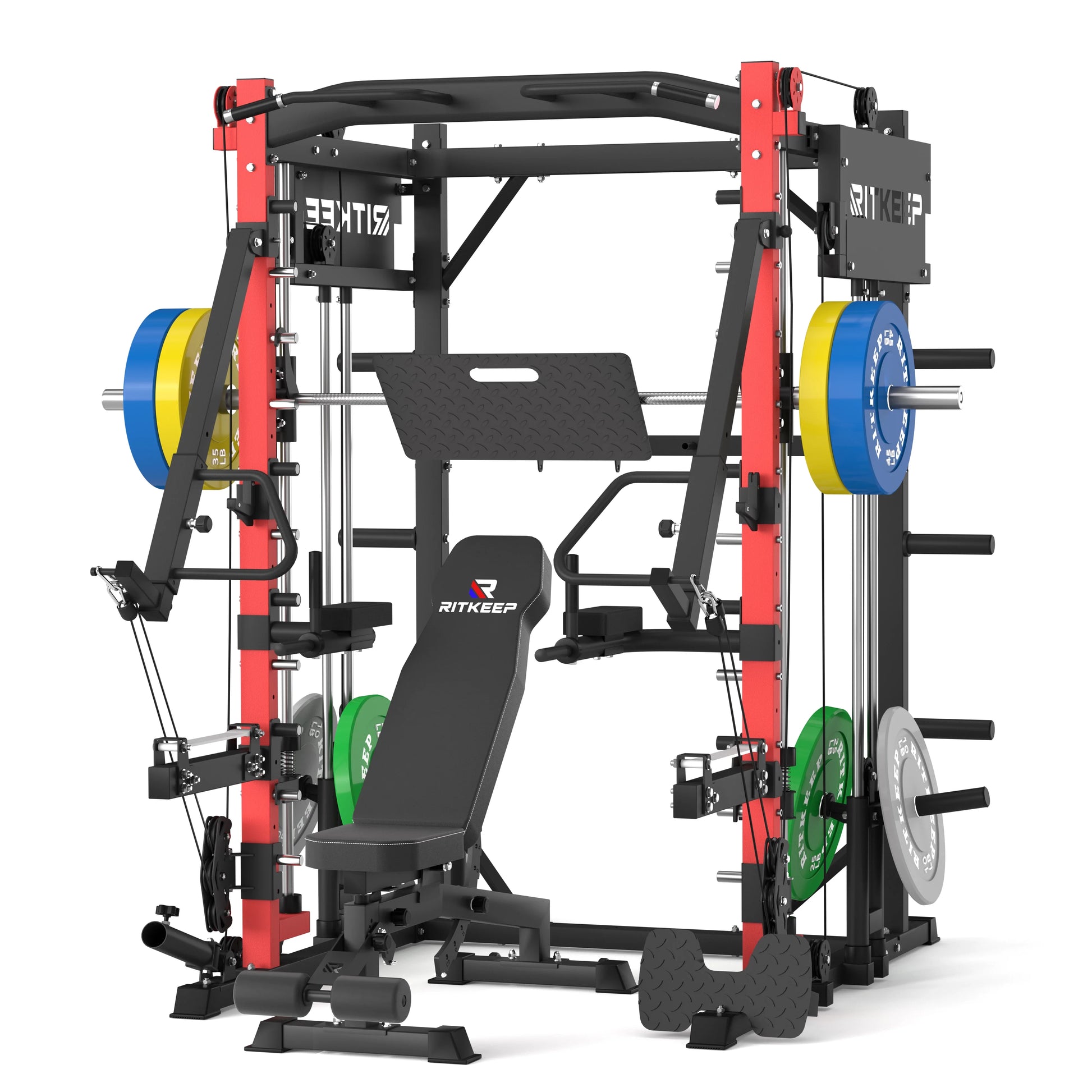 PMAX-4750 Dual Plate Loaded Squat Exercise Machine Gym Equipment Package
