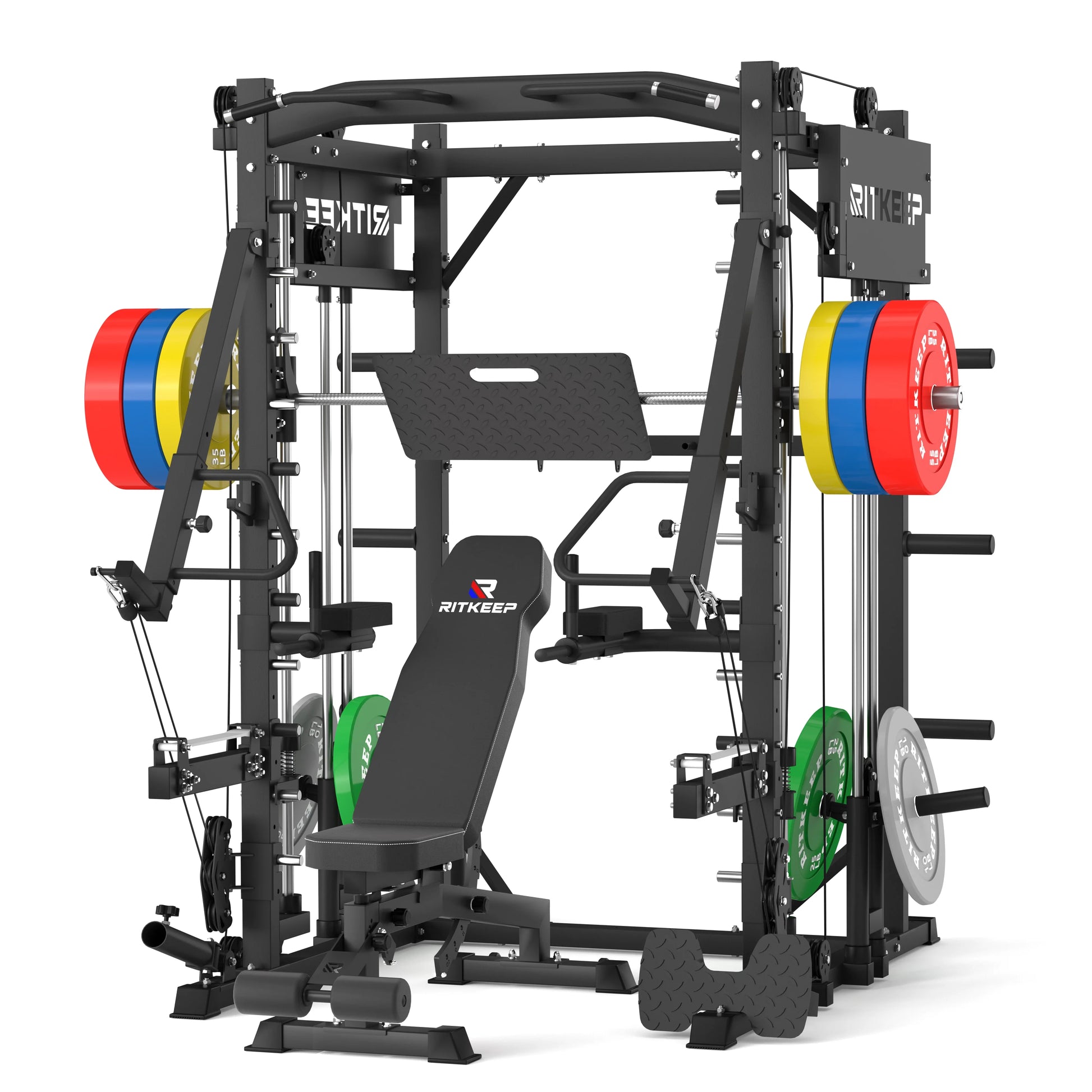 PMAX-4750 Dual Plate Loaded Squat Exercise Machine Gym Equipment Package