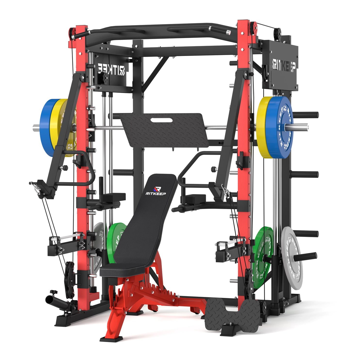 PMAX-4750 Dual Plate Loaded Squat Exercise Machine Gym Equipment Package