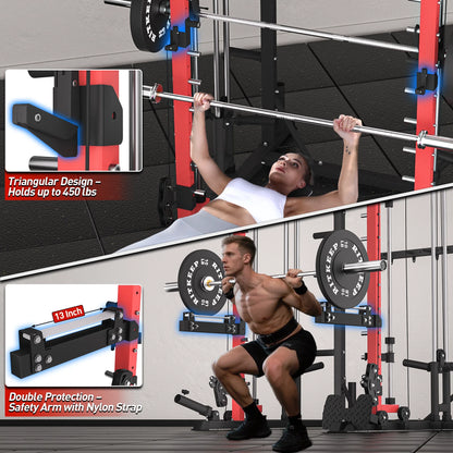 PMAX-4750 Dual Plate Loaded Squat Exercise Machine Gym Equipment Package