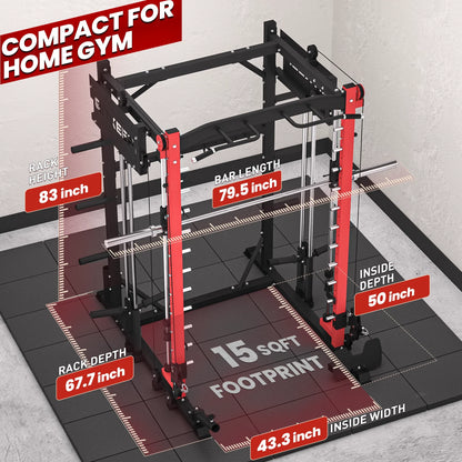 PMAX-4750 Dual Plate Loaded Squat Exercise Machine Gym Equipment Package